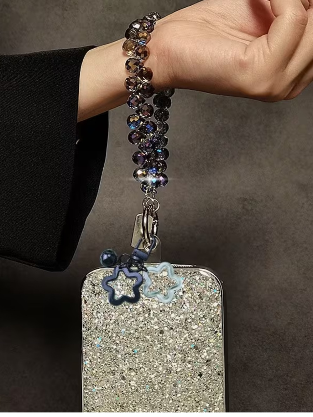 Crystal Beaded phone Wristlet Accessory